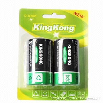 D Size Carbonic Dry Battery with 1.5V Voltage and Discharge Time of 600/700 Minutes